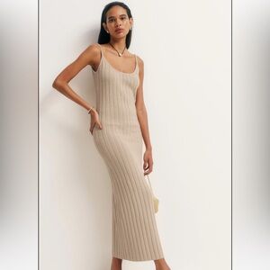 REFORMATION SAMANTHA COTTON SWEATER DRESS XS